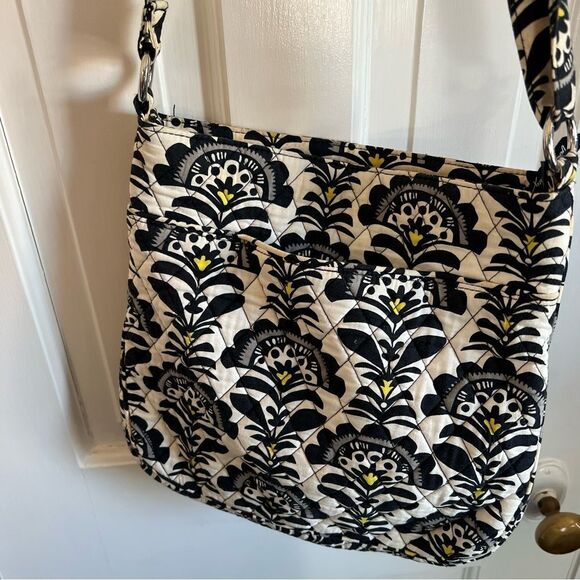 Vera Bradley Black and Yellow Crossbody Bag with Floral Design - Picture 7 of 8